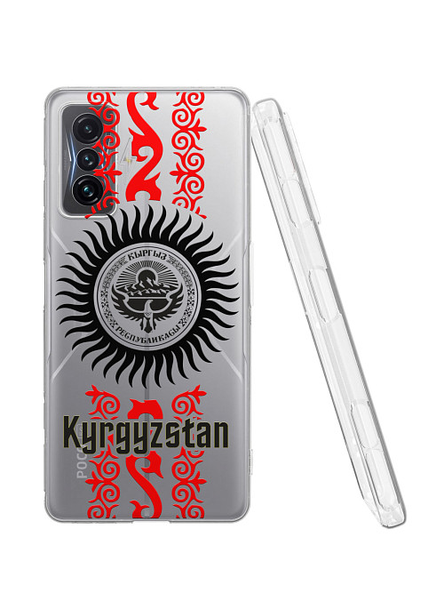 Силиконовый чехол для Xiaomi Redmi K50 Gaming Edition "Кыргызстан орнамент"