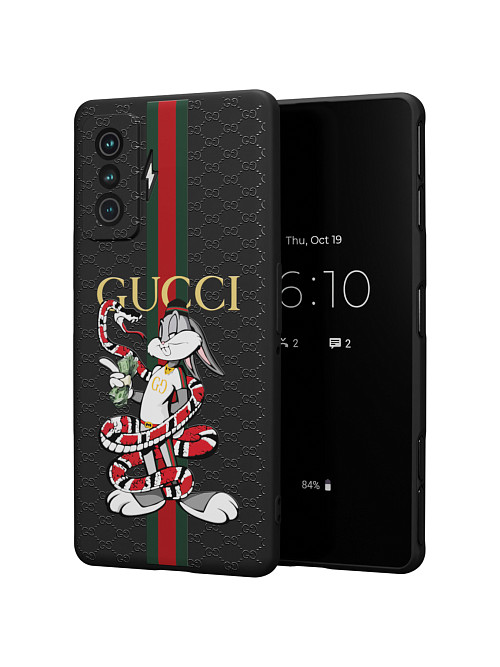 Силиконовый чехол для Xiaomi Redmi K50 Gaming Edition "NOVEL: Багз Банни Gucci"