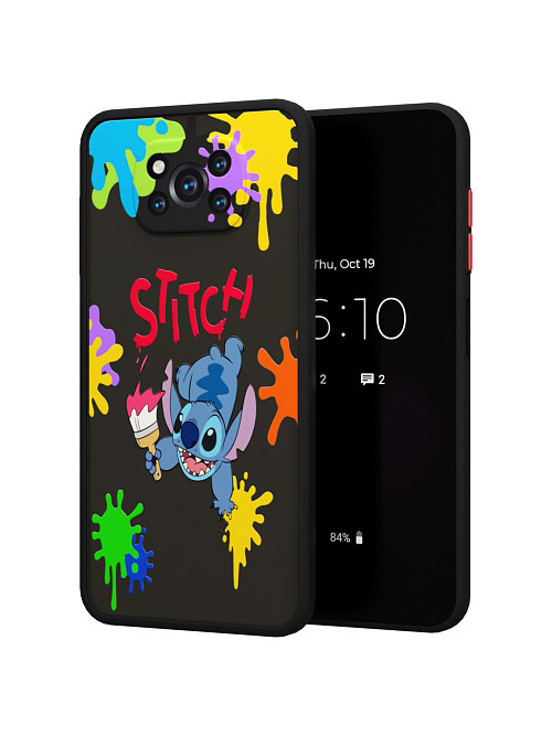 Противоударный чехол для Poco X3 NFC "NOVEL: Stitch paints"