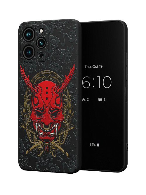 Силиконовый чехол для Xiaomi Redmi 12 "Red Oni mask"