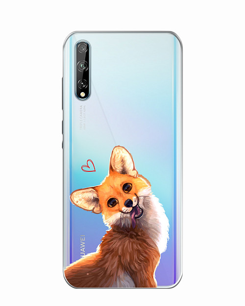 Силиконовый чехол для Huawei Y8p Лисичка