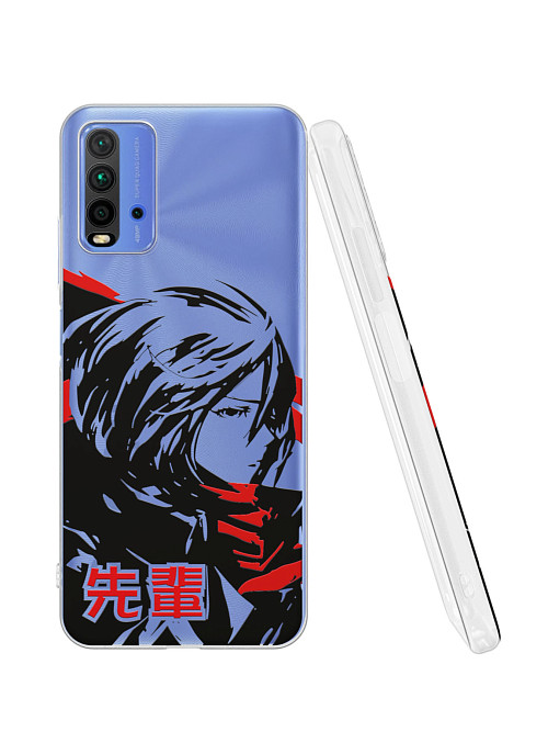 Силиконовый чехол для Xiaomi Redmi 9T "Атака титанов - Mikasa Ackerman"