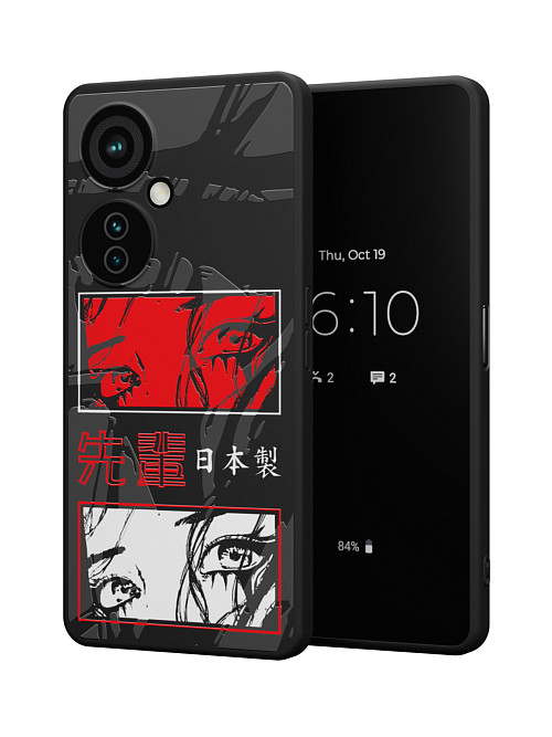 Силиконовый чехол для OnePlus Nord CE 3 Lite (5G) "Красно-белый взгляд"
