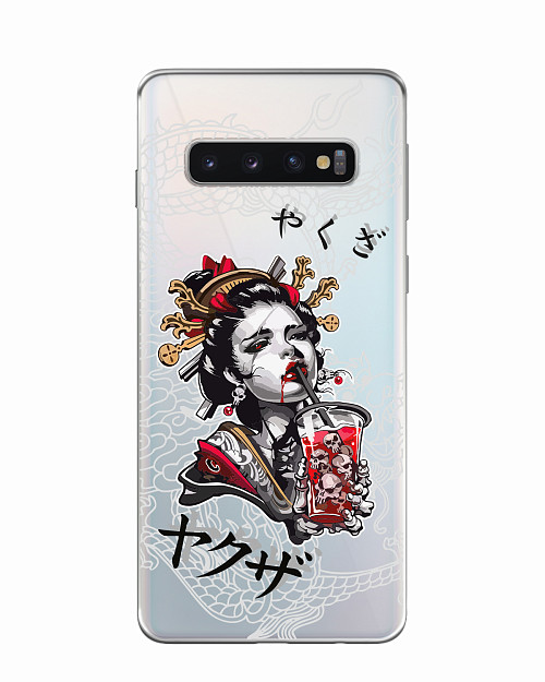 Силиконовый чехол для Samsung Galaxy S10 Geisha Bloody