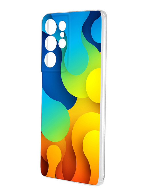 Силиконовый чехол для Samsung Galaxy S21 Ultra "Яркая абстракция"