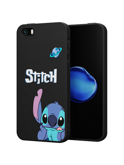 Силиконовый чехол для Apple iPhone SE (2016) "NOVEL: Stitch planet"