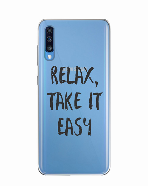 Силиконовый чехол для Samsung A70 Relax, take it easy