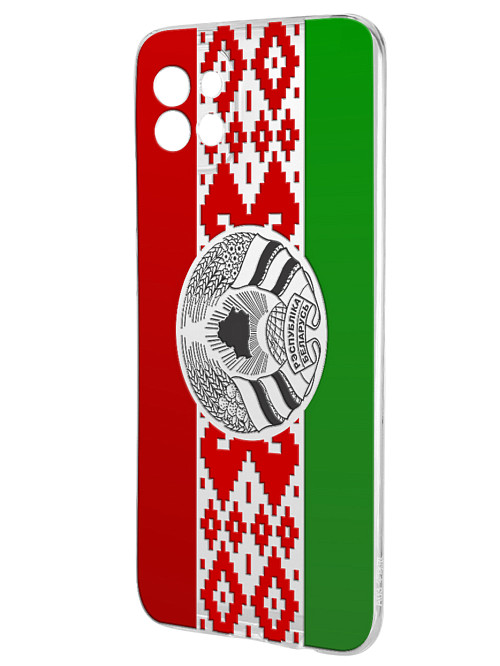 Силиконовый чехол для Samsung Galaxy A03 Флаг Беларуси