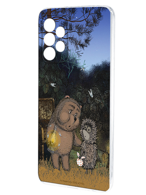 Силиконовый чехол для Samsung A52 Ёжик в тумане и медвежонок