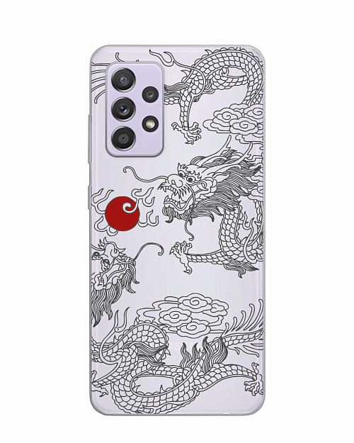 Силиконовый чехол для Samsung Galaxy A52 (4G) "Японский дракон"