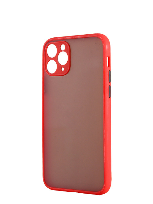Противоударный чехол для Apple iPhone 11 Pro красный / прозрачный / черный