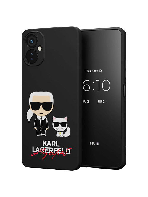 Силиконовый чехол для Tecno Spark 9 Pro "NOVEL: Lagerfeld"