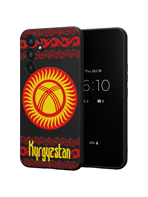 Силиконовый чехол для Samsung Galaxy A54 (5G) "Флаг Кыргызстана"