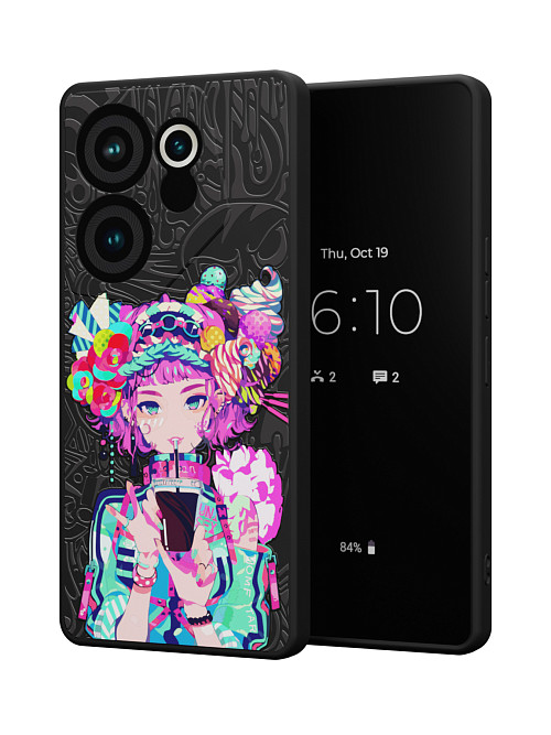 Силиконовый чехол для Tecno Camon 20 premier "Lolipop girl"