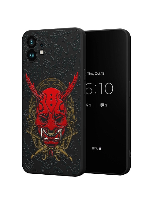 Силиконовый чехол для Nothing Phone 1 "Red Oni mask"