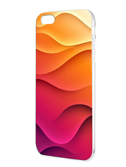 Силиконовый чехол для Apple iPhone 6S Plus Розовые волны