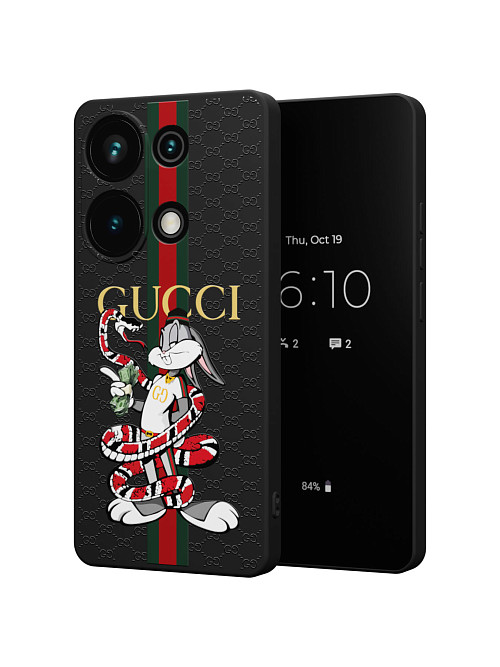 Силиконовый чехол для Xiaomi Redmi Note 13 Pro (4G) "NOVEL: Багз Банни Gucci"