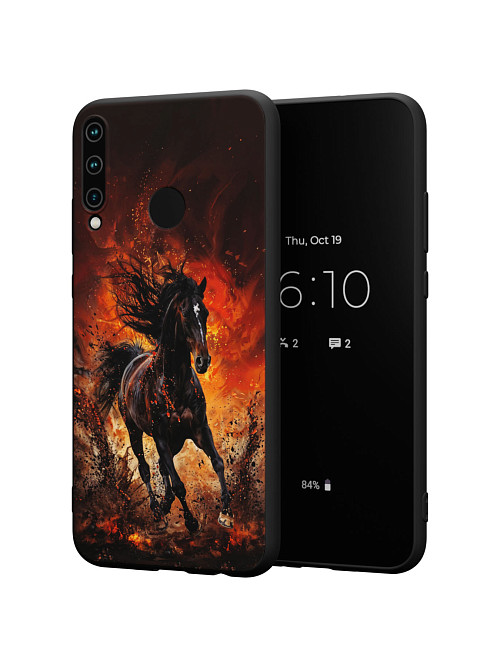 Силиконовый чехол для Huawei P40 Lite E "Лошадь"
