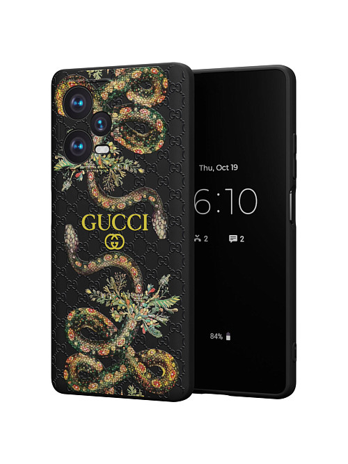 Силиконовый чехол для Xiaomi Redmi Note 12 Pro+ (5G) "NOVEL: Gucci"