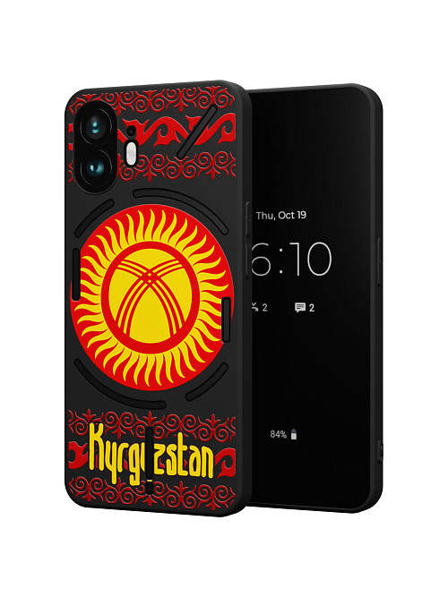 Силиконовый чехол для Nothing Phone 2 "Флаг Кыргызстана"