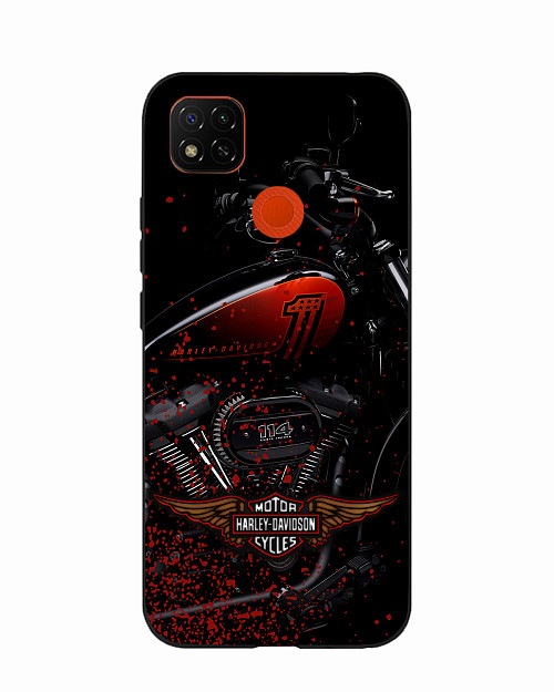 Силиконовый чехол для Xiaomi Redmi 9C Мотоцикл Harley-Davidson