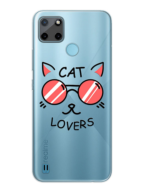 Силиконовый чехол для realme C21Y/C25Y Cat lovers