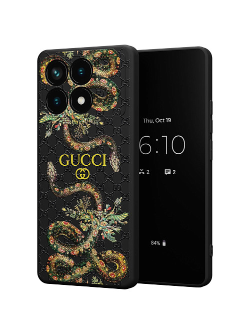 Силиконовый чехол для Poco X6 Pro (5G) "NOVEL: Gucci"