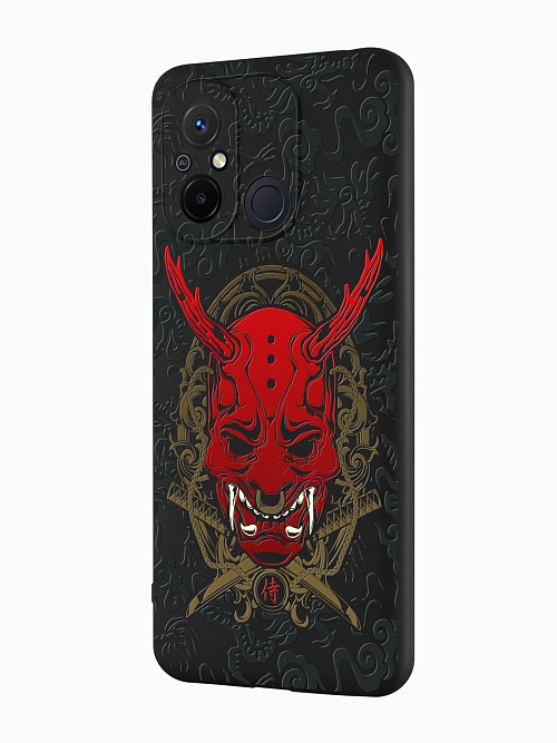 Силиконовый чехол для Xiaomi Redmi 12C Red Oni mask