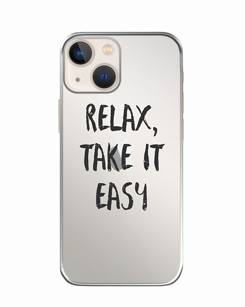 Силиконовый чехол для Apple iPhone 13 Relax, take it easy