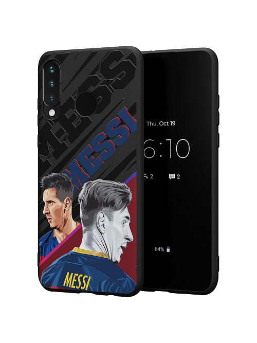 Силиконовый чехол для Huawei P30 Lite "NOVEL: Месси"