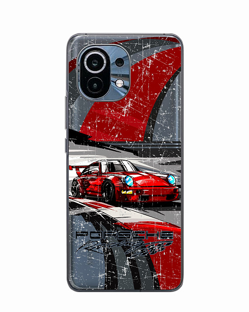 Силиконовый чехол для Xiaomi Mi 11 "Porsche 911"