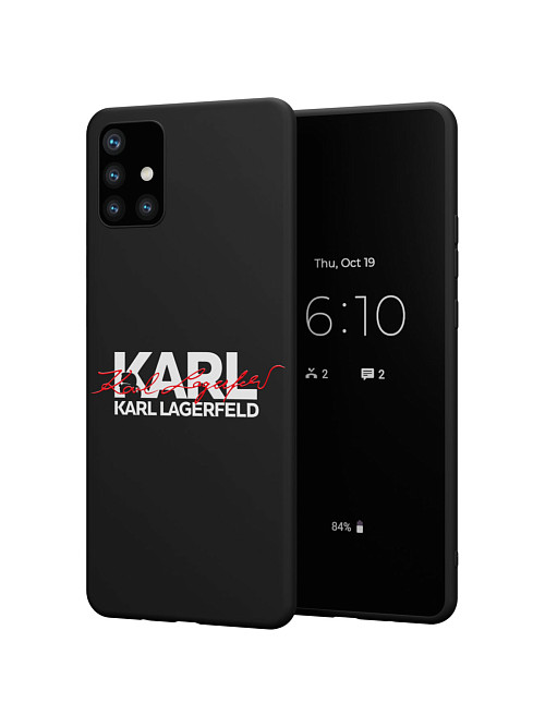 Силиконовый чехол для Samsung Galaxy A51 (4G) "NOVEL: Lagerfeld V.2"