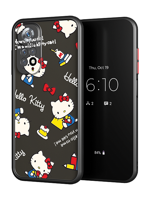 Противоударный чехол для Xiaomi Redmi Note 11S (4G) "NOVEL: Хеллоу Китти торт"