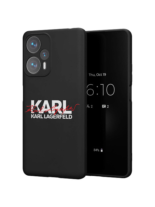 Силиконовый чехол для Xiaomi Redmi Note 12 Turbo "NOVEL: Lagerfeld V.2"