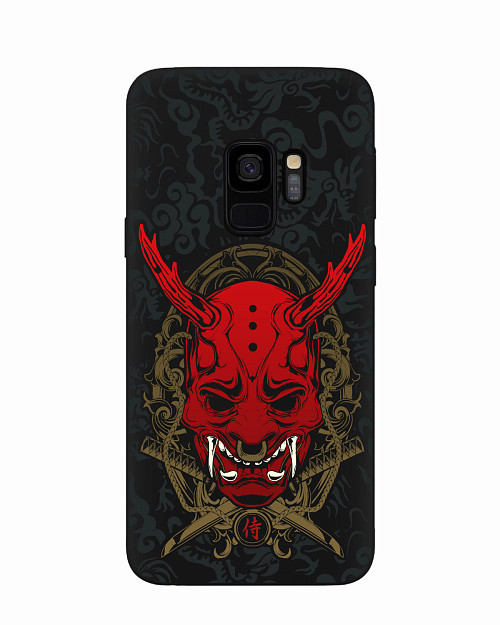 Силиконовый чехол для Samsung Galaxy S9 Red Oni mask