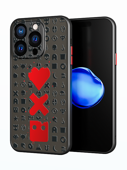 Противоударный чехол для Apple iPhone 14 Pro Max "Love Death Robots"