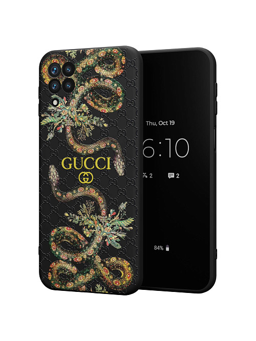 Силиконовый чехол для Samsung Galaxy A12 (4G) "NOVEL: Gucci"