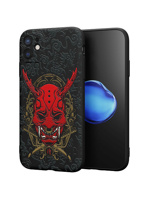 Силиконовый чехол для Apple iPhone 11 "Red Oni mask"