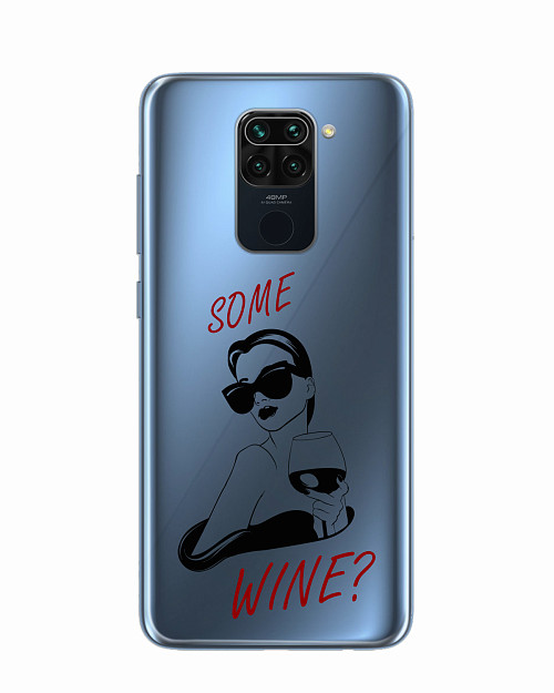 Силиконовый чехол для Xiaomi Redmi Note 9 "Вина?"