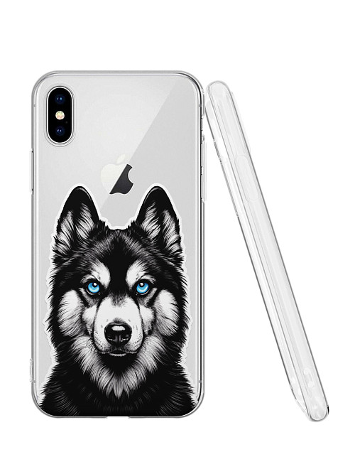 Силиконовый чехол для Apple iPhone Xs "Собака"