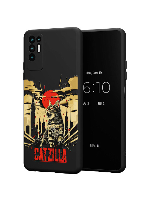 Силиконовый чехол для Tecno Pova 2 "Catzilla"