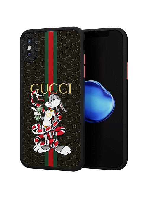 Противоударный чехол для Apple iPhone Xs "NOVEL: Багз Банни Gucci"