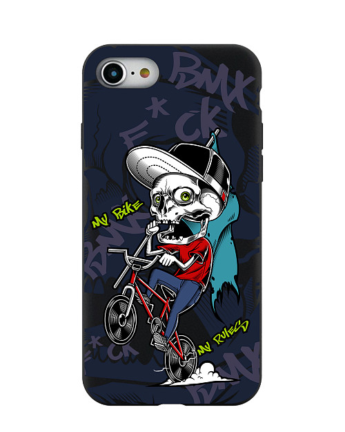 Силиконовый чехол для Apple iPhone 7 "My bike my rules"