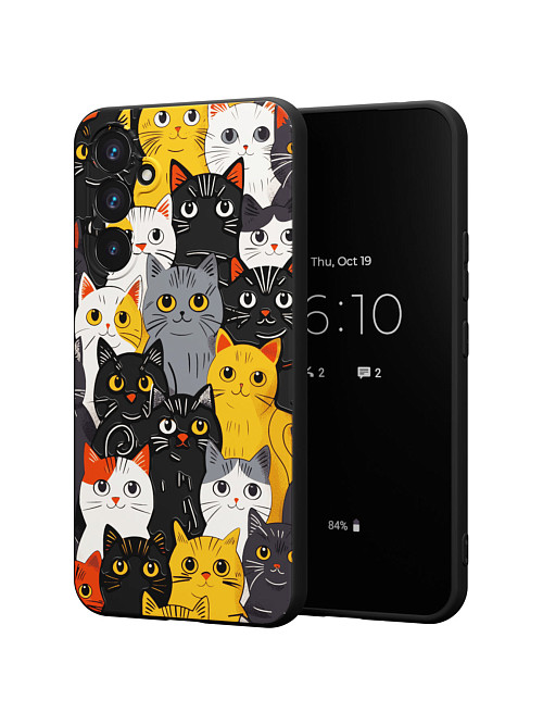 Силиконовый чехол для Samsung Galaxy A54 (5G) "Милые коты"