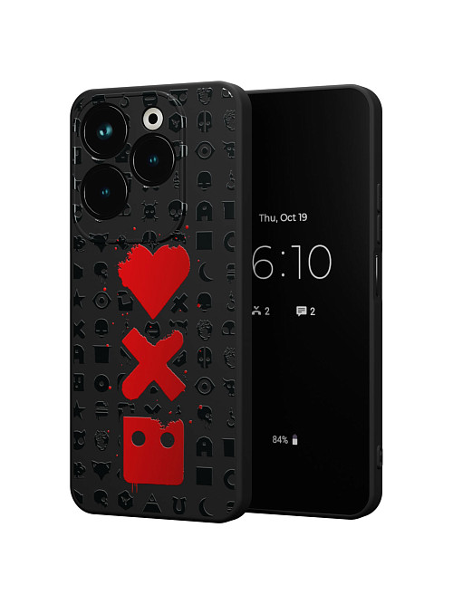 Силиконовый чехол для Infinix HOT 40/HOT 40 Pro "Love Death Robots"