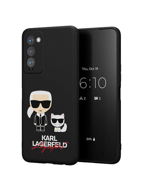 Силиконовый чехол для Tecno Camon 18T "NOVEL: Lagerfeld"