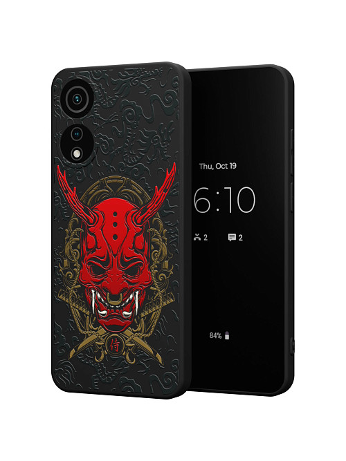 Силиконовый чехол для OPPO A78 (4G) "Red Oni mask"