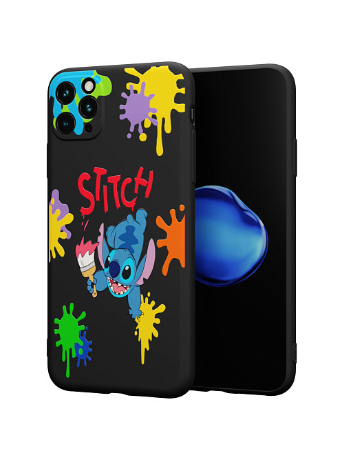 Силиконовый чехол для Apple iPhone 11 Pro Max "NOVEL: Stitch paints"