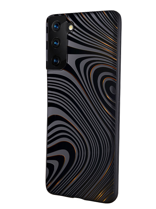 Силиконовый чехол для Samsung Galaxy S21+ (5G) "Бронзовые волны"
