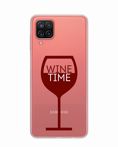 Силиконовый чехол для Samsung Galaxy A12 (4G) "Wine time"